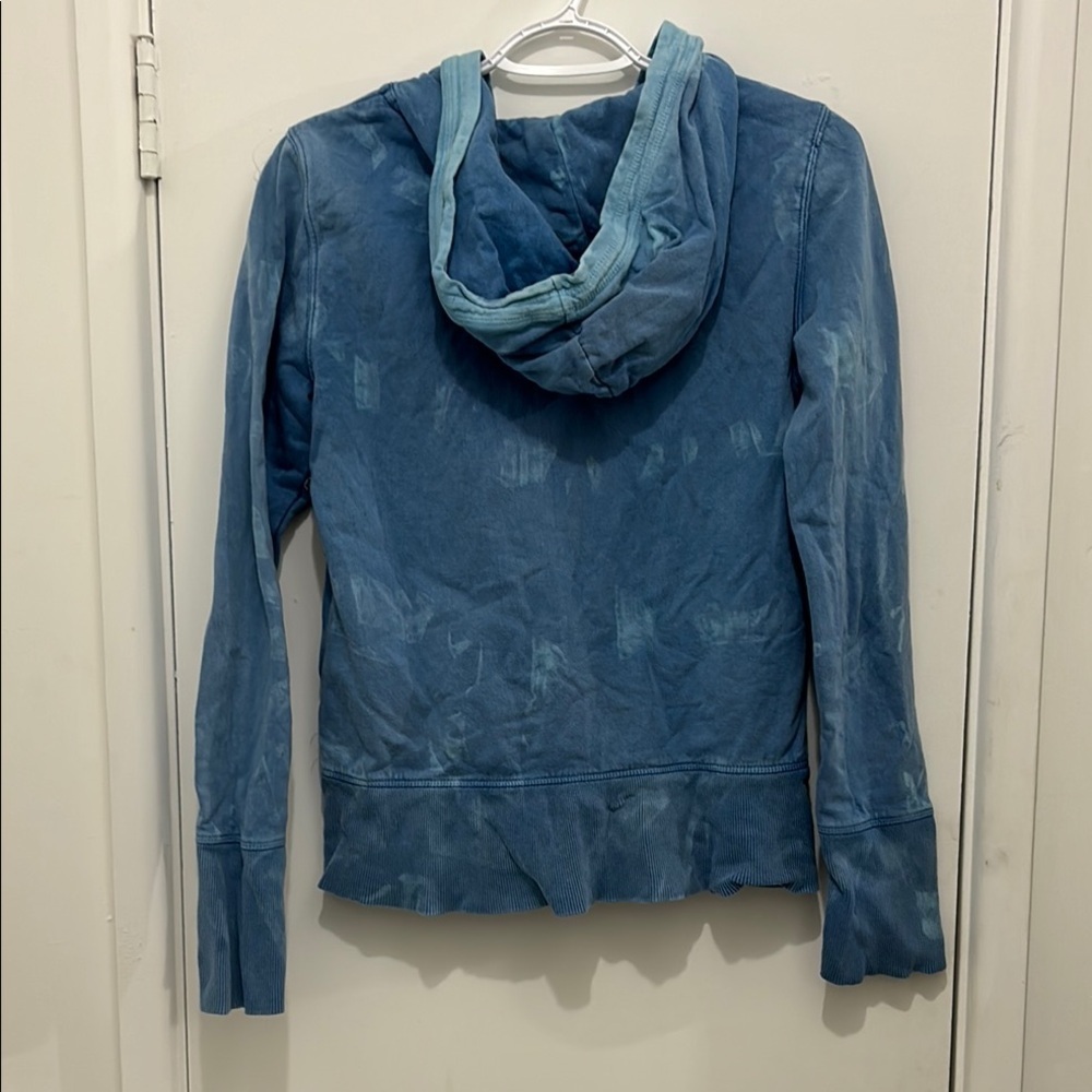 Rare Free People Blue Hoodie with Bird Embroidery - Picture 3 of 3